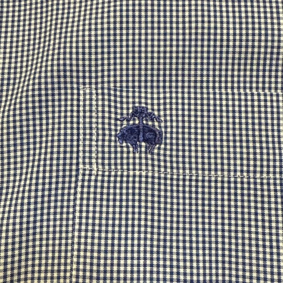 Brooks Brothers Mens Button Down Shirt with logo Long Sleeve Regular Fit Large - Picture 3 of 8